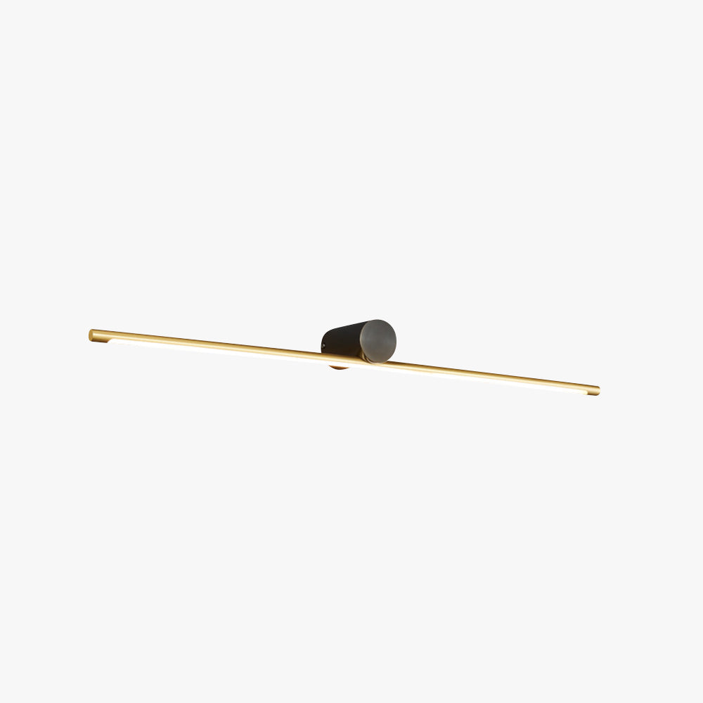 Leigh Moderne Design LED Minimalistische Lineaire Acryl Wandlamp Zwart/Goud Bad/Slaapkamer