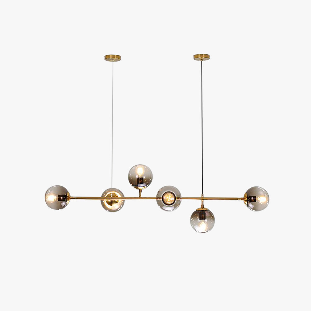 Valentina Moderne Bubbel Hanglamp Metaal/Glas Goud Woonkamer/Slaapkamer