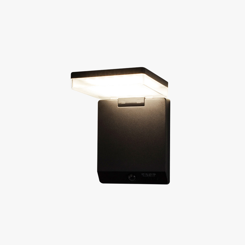 Orr Modern Design Kleine LED Wandlamp Zwart Sensor Solar Buiten