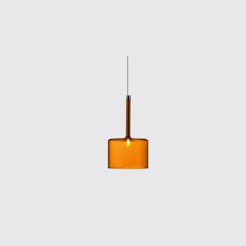 Hailie Moderne Design LED Hanglamp Glas Rood Grijs Woonkamer