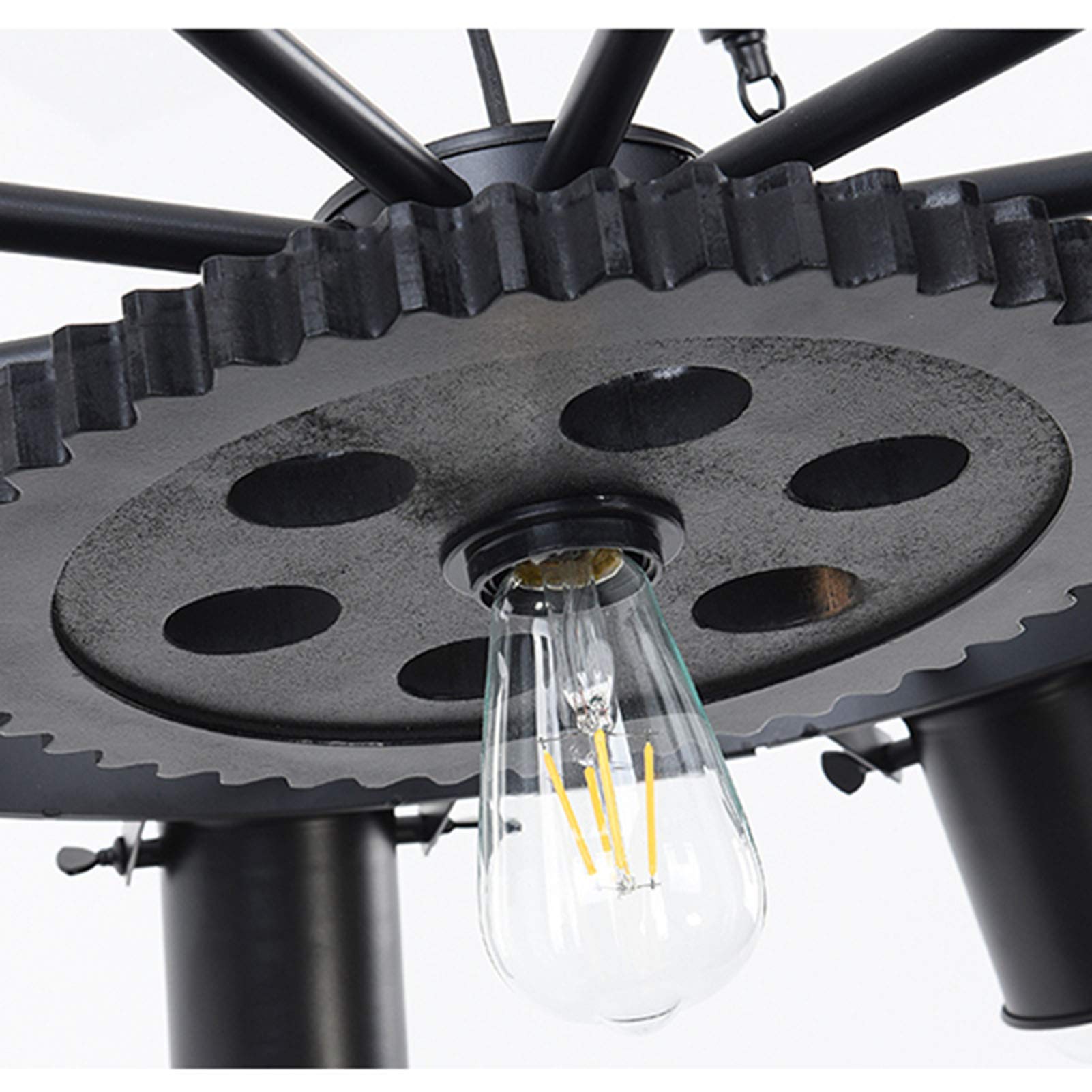 Epoch Industriële LED Hanglampen Zwart Metaal/Touw Café/Bar