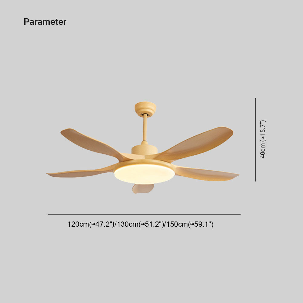 Ozawa Moderne Plafondventilator met Lamp Metaal/Acryl/Hout Zwart/Wit/Grijs/Hout Slaap/Woon/Eetkamer