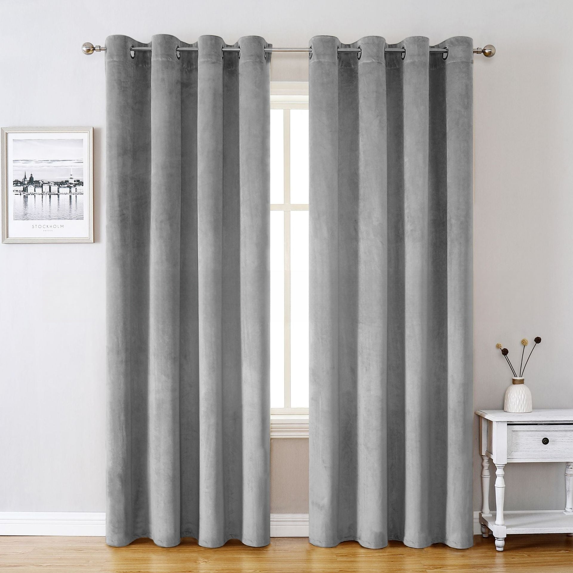 Modern Velvet Solid Colorful Blackout Thermal Curtains