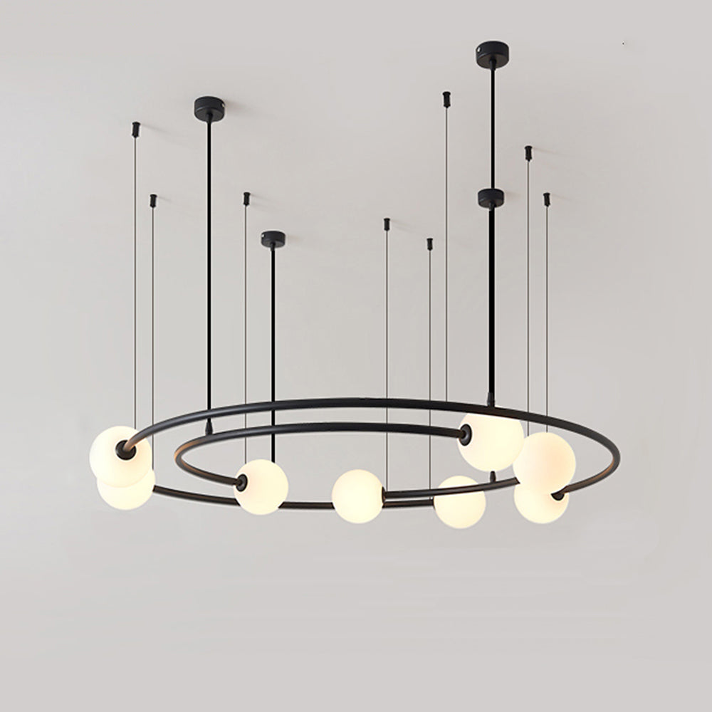 Valentina Moderne Ronde LED Hanglamp Goud/Zwart Metaal/Glas Slaap/Woon/Eetkamer