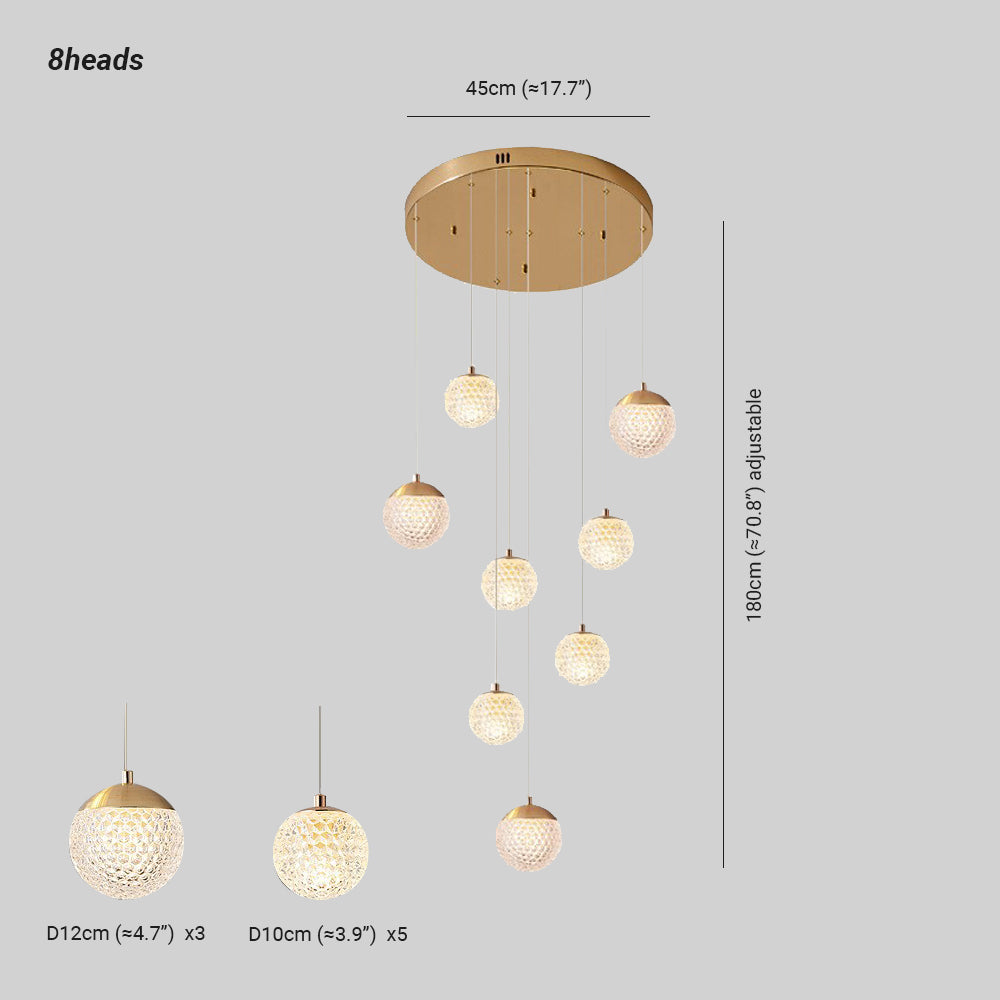 Jibril Moderne LED Kroonluchter Gouden Metaal Slaapkamer Woonkamer