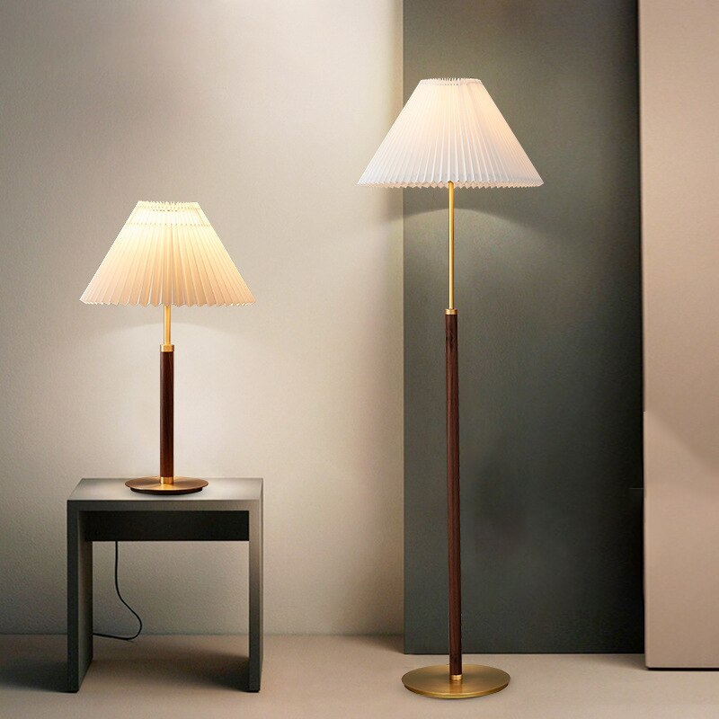 Ozawa Moderne Design Eenvoudig Notenhout/Metaal/Stof Tafel/Vloerlamp Woonkamer