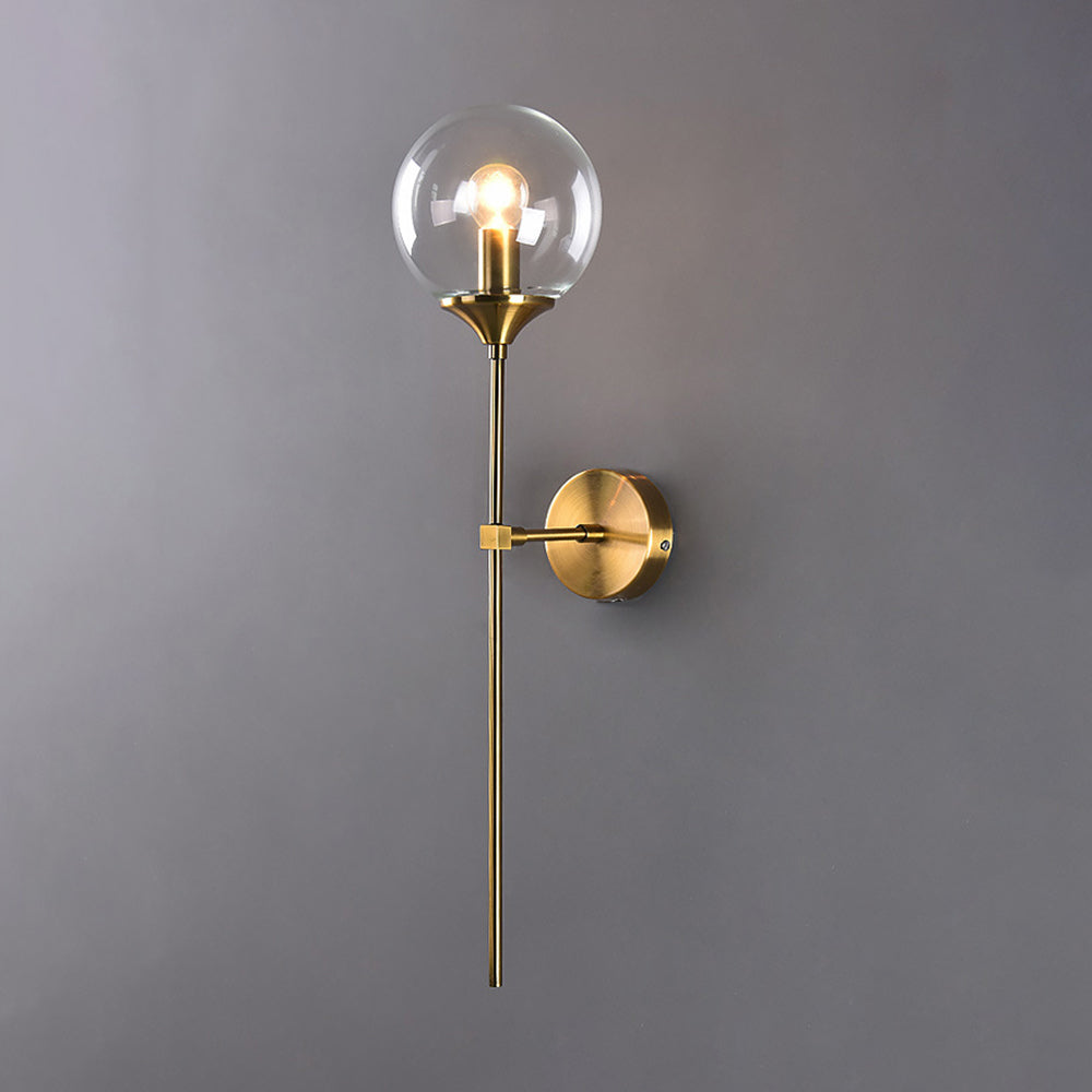 Valentina Moderne Wandlamp Globe Metaal/Glas Grijs/Amber/Duidelijk/Wit Woon/Bedkamer