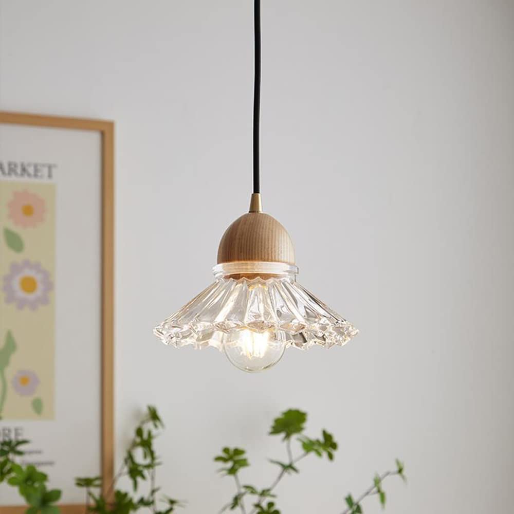 Hailie Retro Hout Hanglampen Glas Woonkamer Slaapkamer Eetkamer