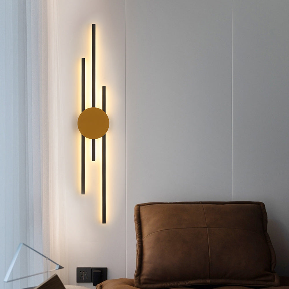 Alana Moderne Industriel LED Wandlamp Zwart Goud Metaal Acryl Slaapkamer