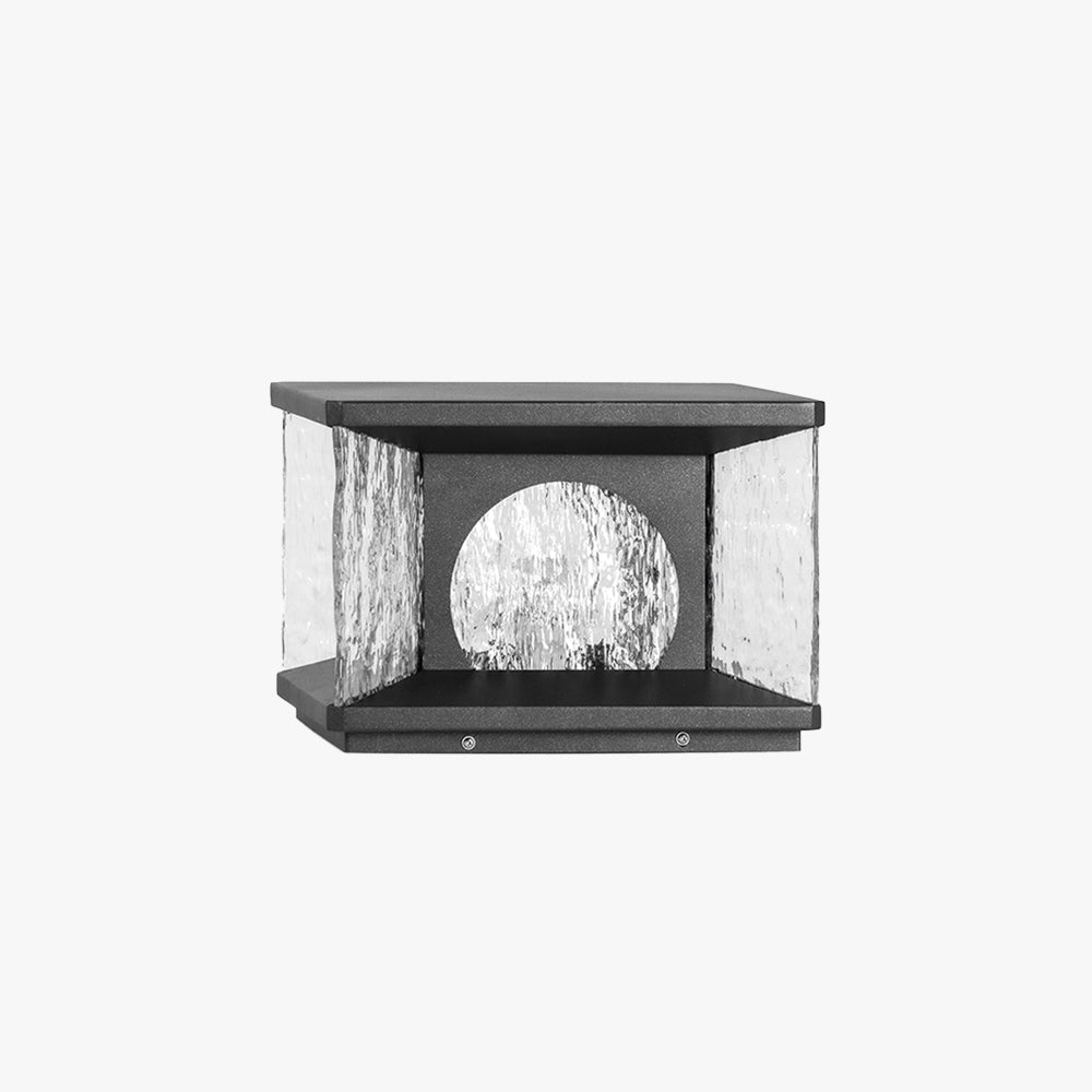 Riley Moderne Rechthoekig Buitenlamp Zwart Metaal/Glas Tuin/Balkon