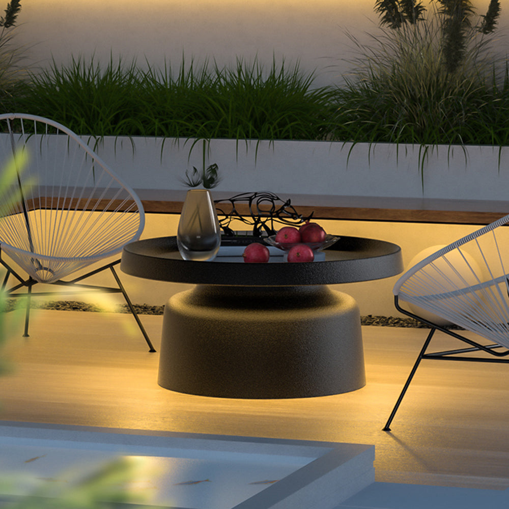 Pena Design Oplaadbaar/Zonne-Energie Buitenlamp Zwart Metaal Tuin/Balkon