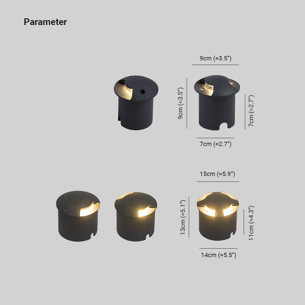 Pena Cilindrisch LED Buitenlamp Zwart Metaal Tuin/Stoeprand