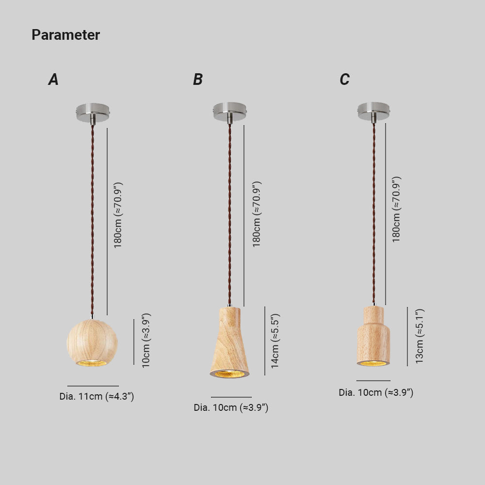 Ozawa Cottage LED Hanglampen Hout Keuken/Slaapkamer Installeren