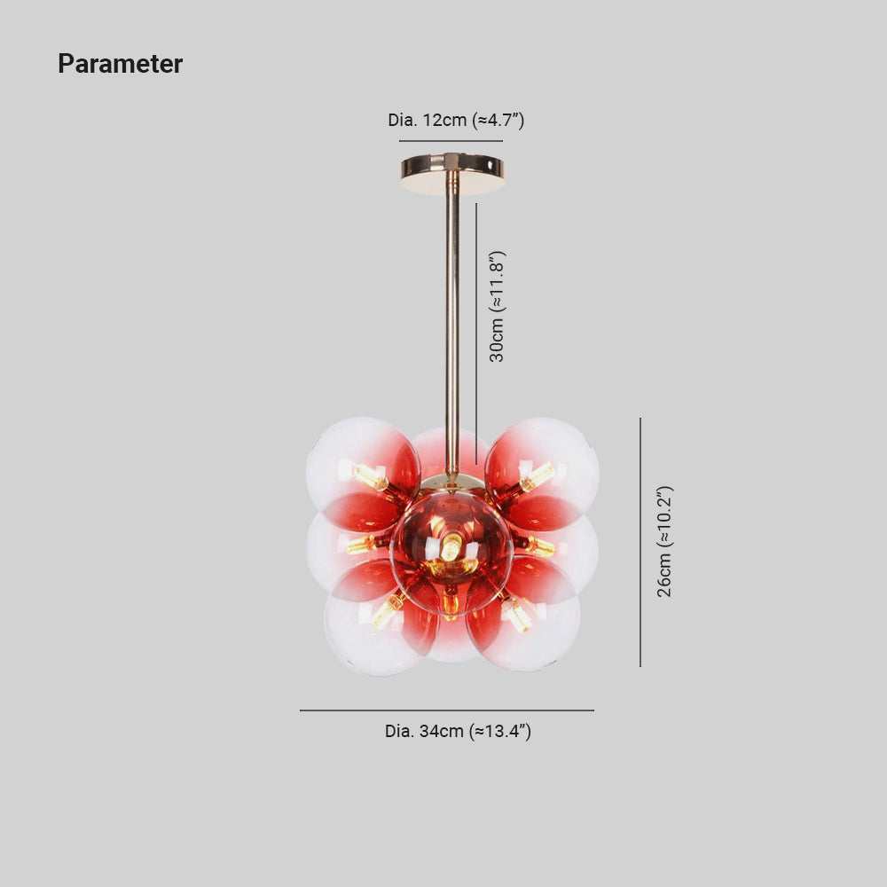 Valentina Minimalisme Ronde Hanglampen Metaal/Glas Slaapkamer