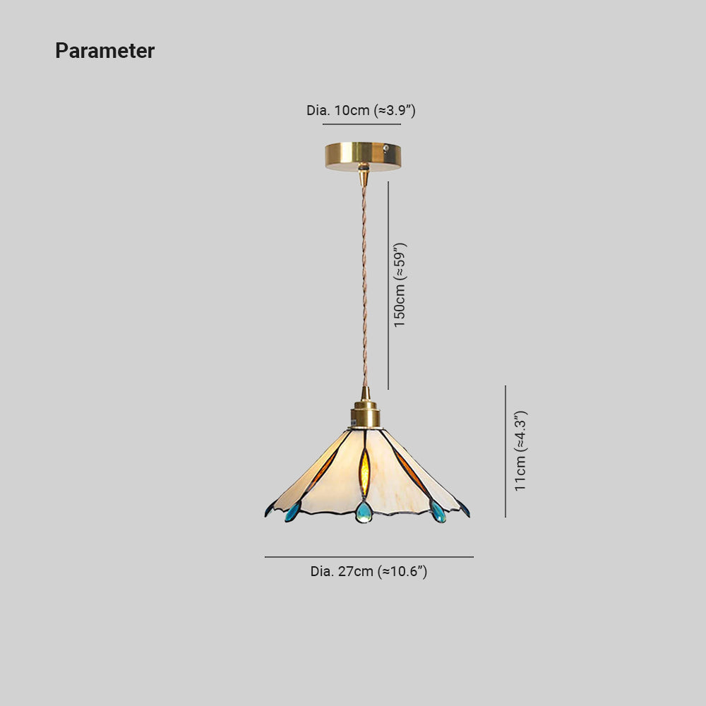 Eryn Vintage Hanglampen Metaal/Glas Slaapkamer/Woonkamer/Hal