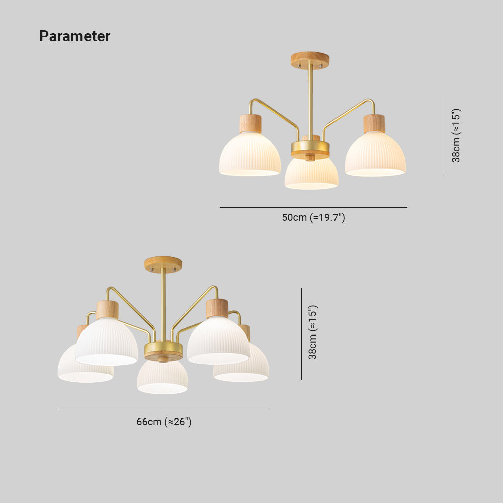 Lily Rustieke Kroonluchters Metaal/Hout/Glas Woonkamer/Eetkamer