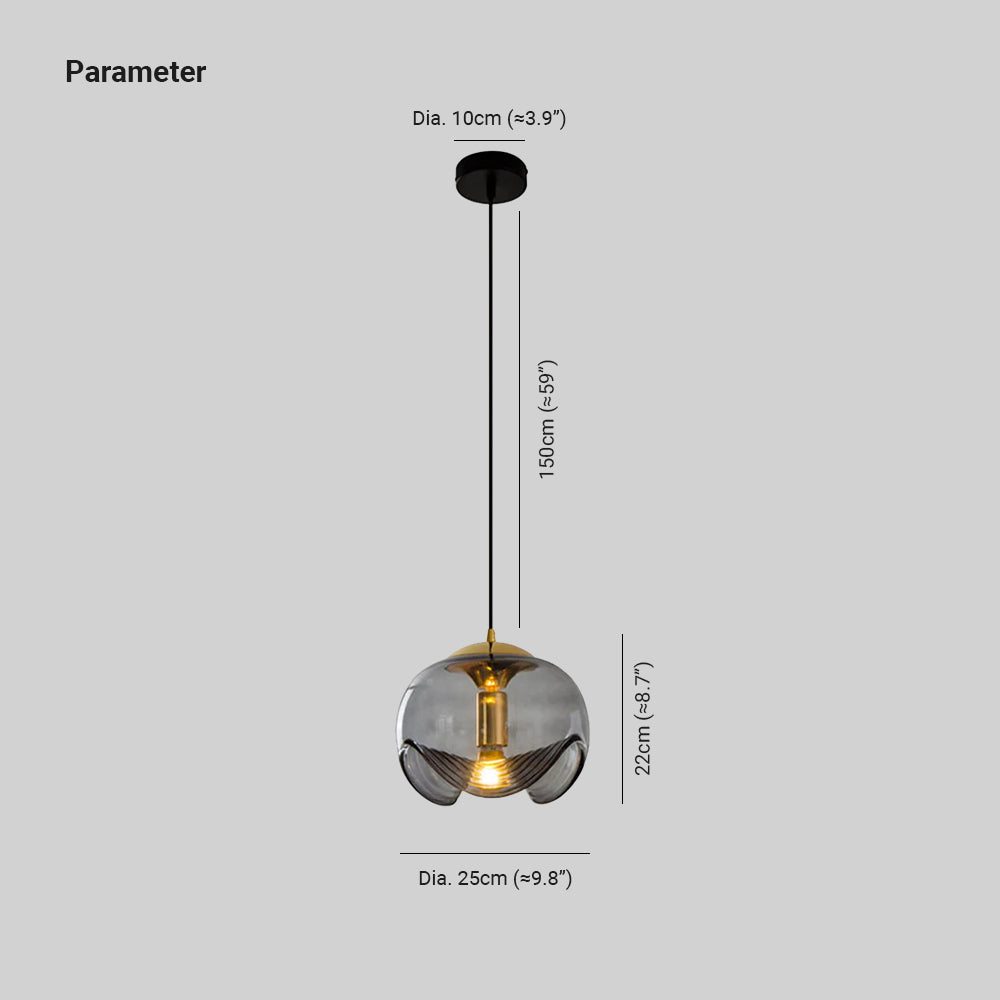 Hailie Ontwerp LED Wereldbol Hanglampen Zwart Glas Bar Slaapkamer