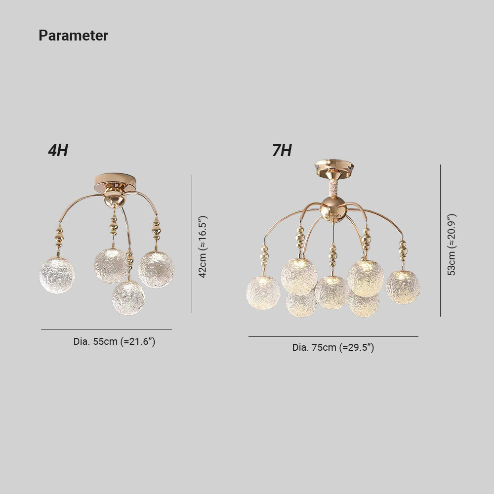 Valentina Scandinavisch Minimalistisch LED Kroonluchters Metaal/Glas Slaapkamer/Woonkamer