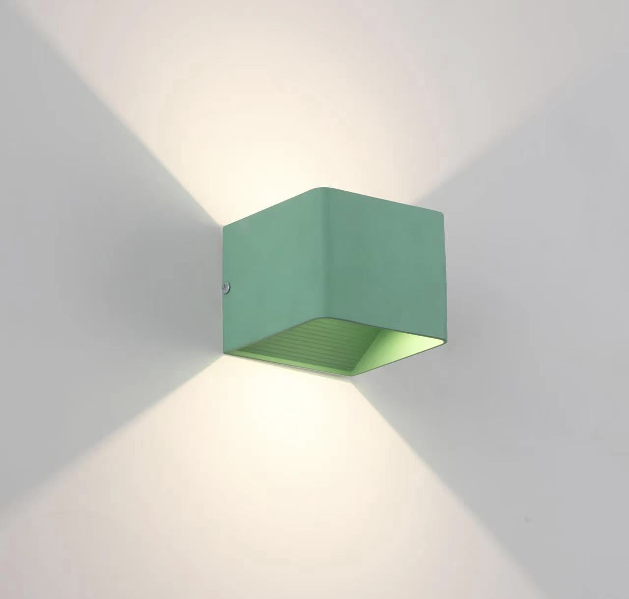 Orr Moderne Vierkant Wandlamp Zwart Wit Groen Slaapkamer