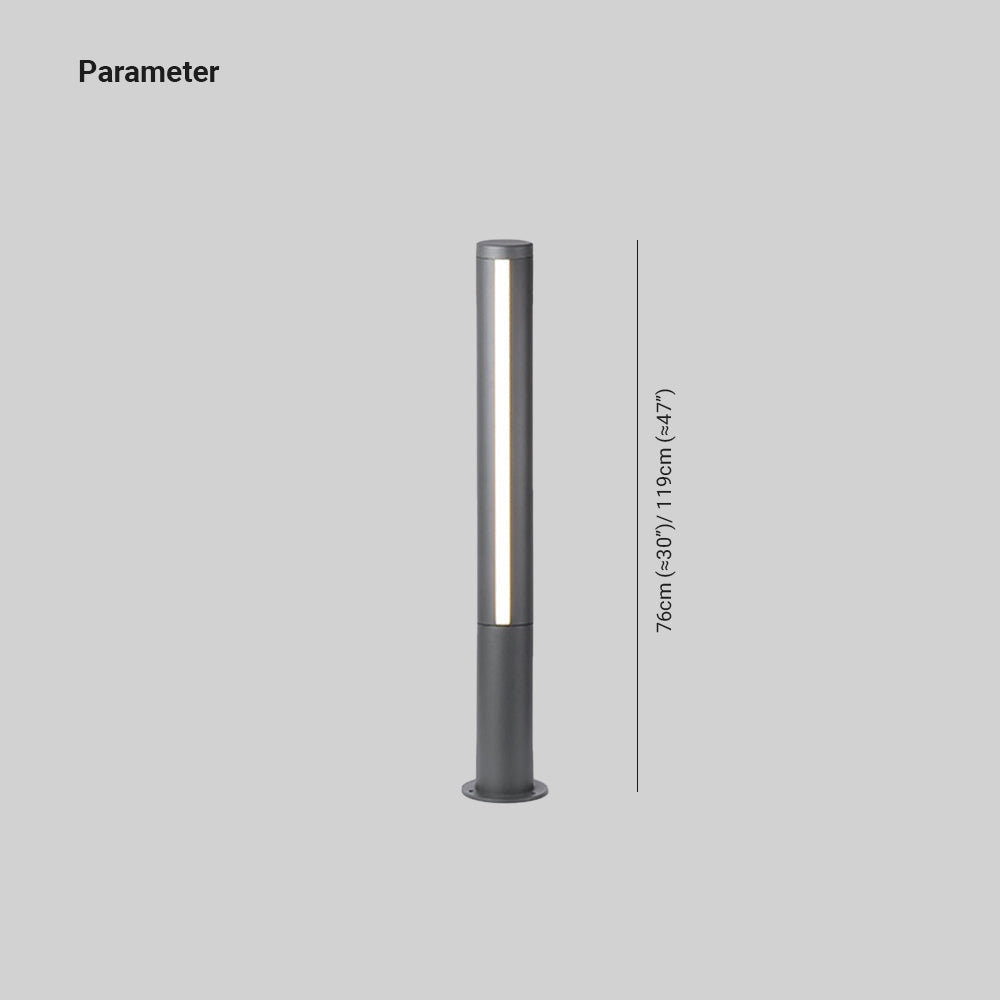 Pena Moderne Cilinder LED Buitenlamp Metaal/Acryl Zwart Tuin/Stoeprand/Balkon