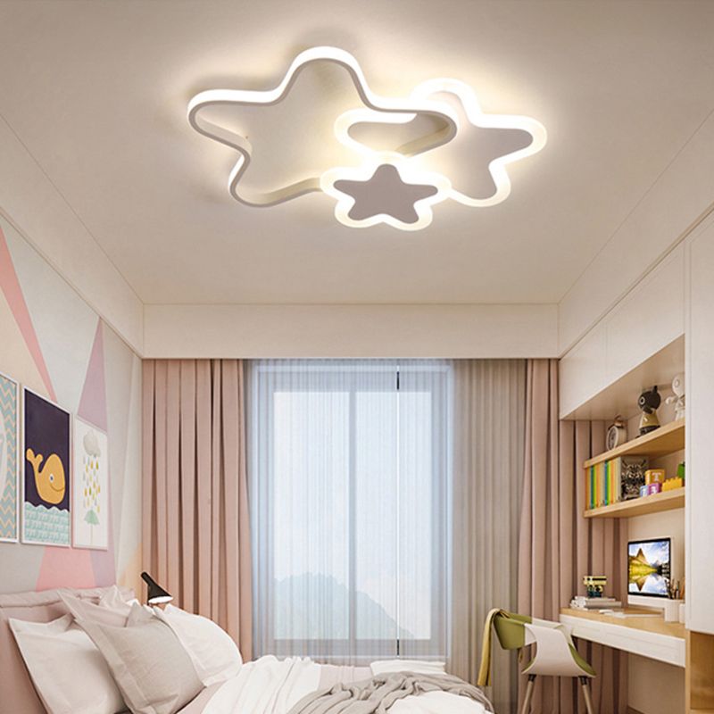 Morandi Moderne Design LED Plafondlamp Metaal Acryl Wit Slaapkamer