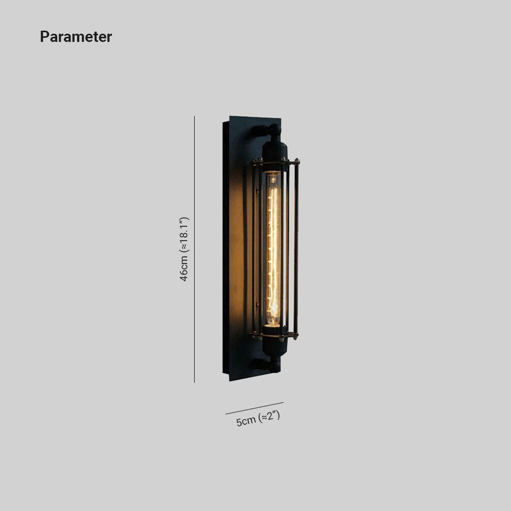 Orr Industrie Retro Design LED Wandlamp Zwart Metaal Woonkamer