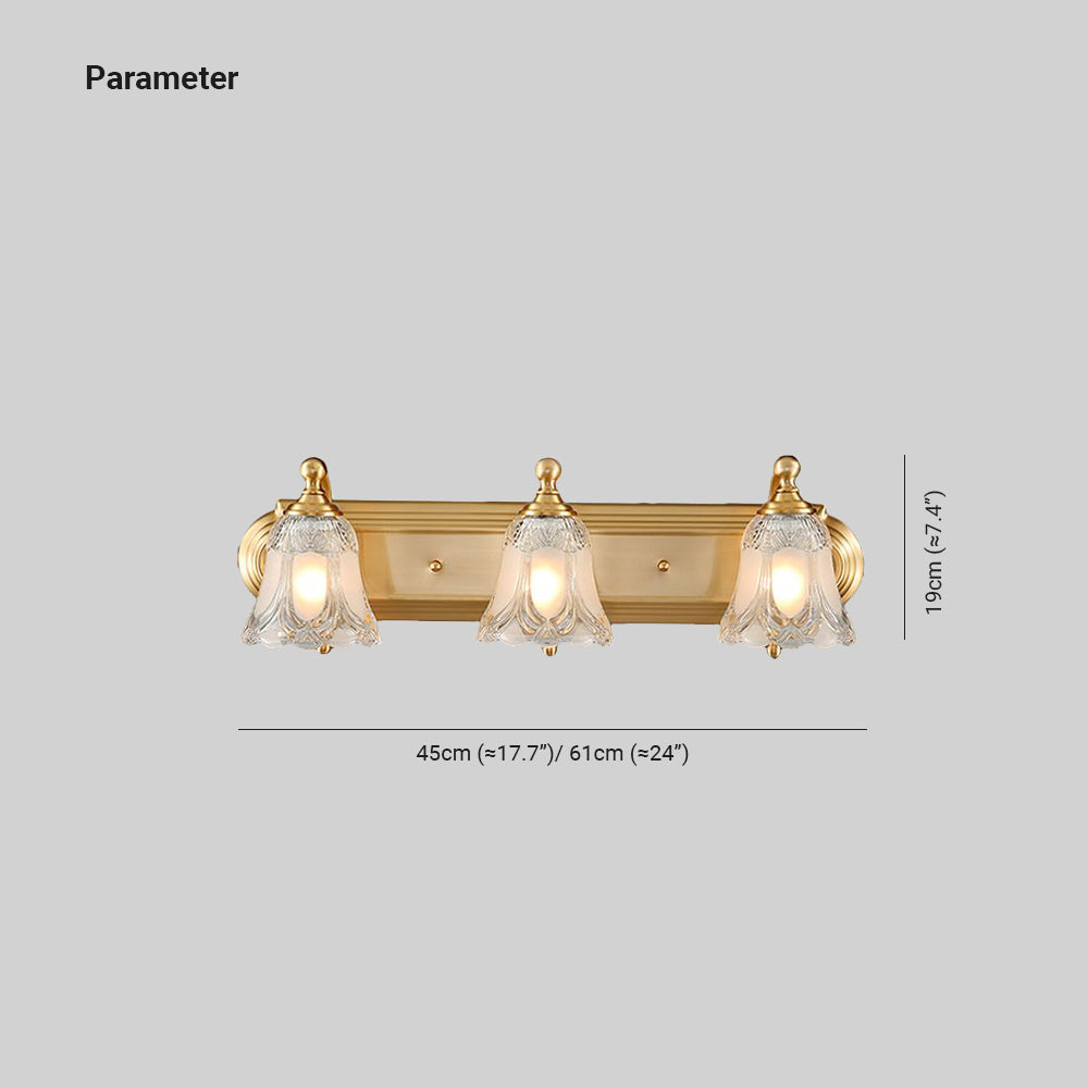 Félicie Design Bloem LED Wandlamp Metaal/Crystal Goud Slaap/Woon/Badkamer