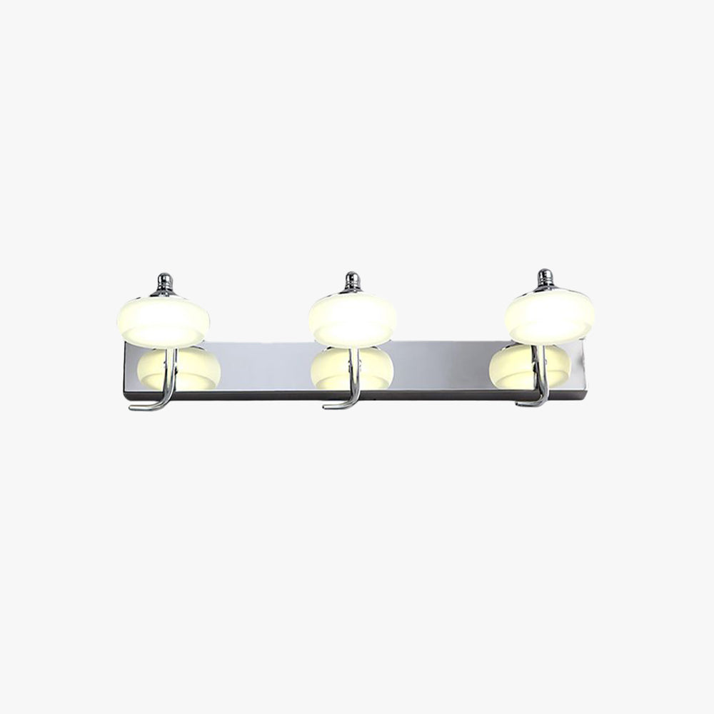Leigh Moderne Bol LED Wandlamp Metaal/Glas Silver Slaap/Woon/Badkamer