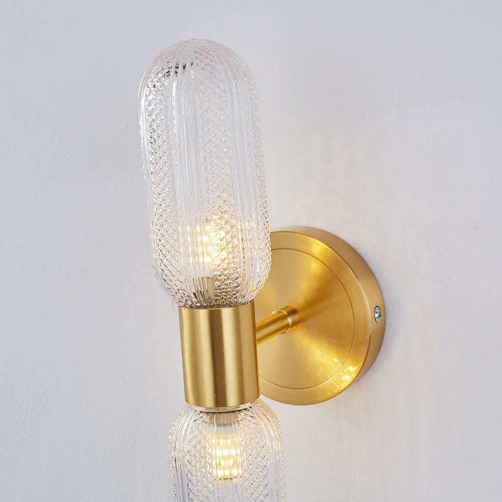 Hailie Moderne Bol LED Wandlamp Metaal/Glas Goud/Transparant Slaap/Woon/Badkamer