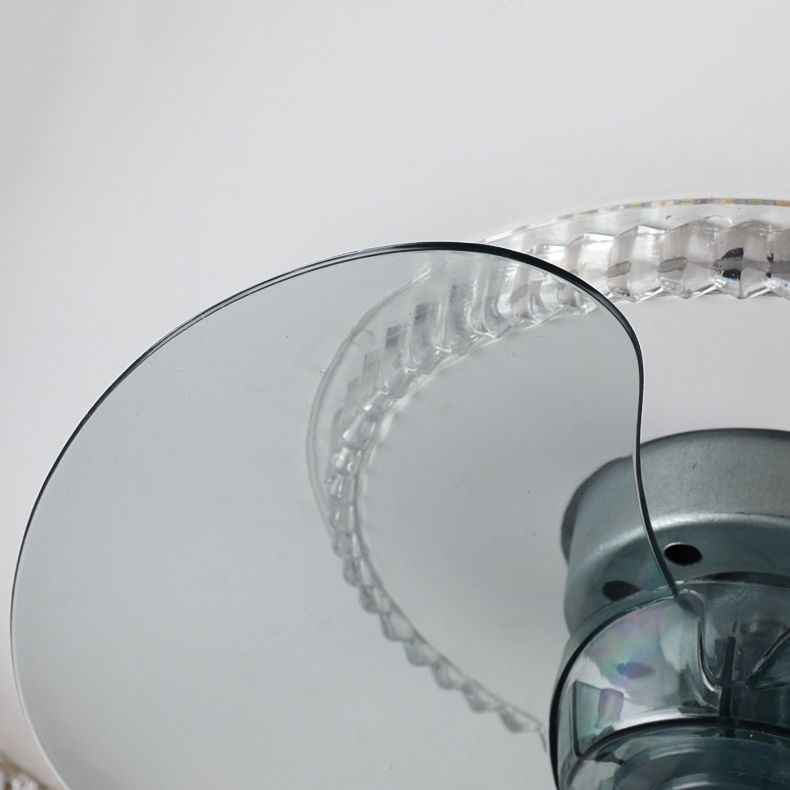 Kirsten Moderne Ronde Plafondventilator met Lamp Metaal/Acryl Wit Slaap/Woon/Eetkamer