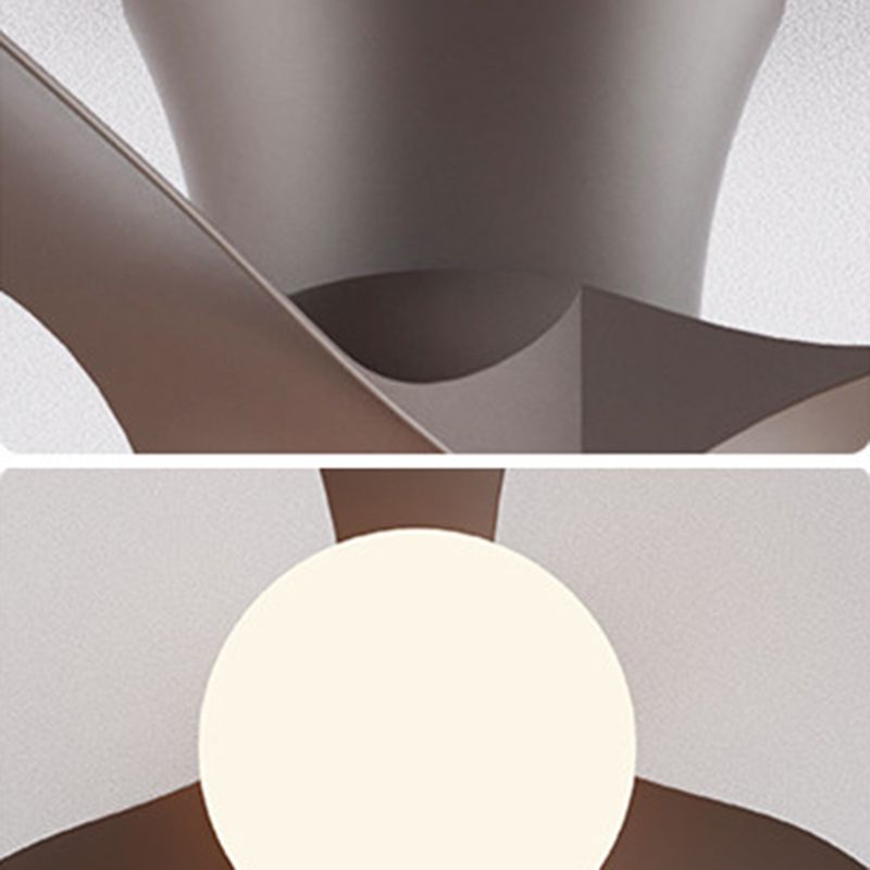 Walters Moderne Plafondventilator met Lamp Metaal/Acryl Zwart/Wit/Koffie Slaap/Woon/Eetkamer