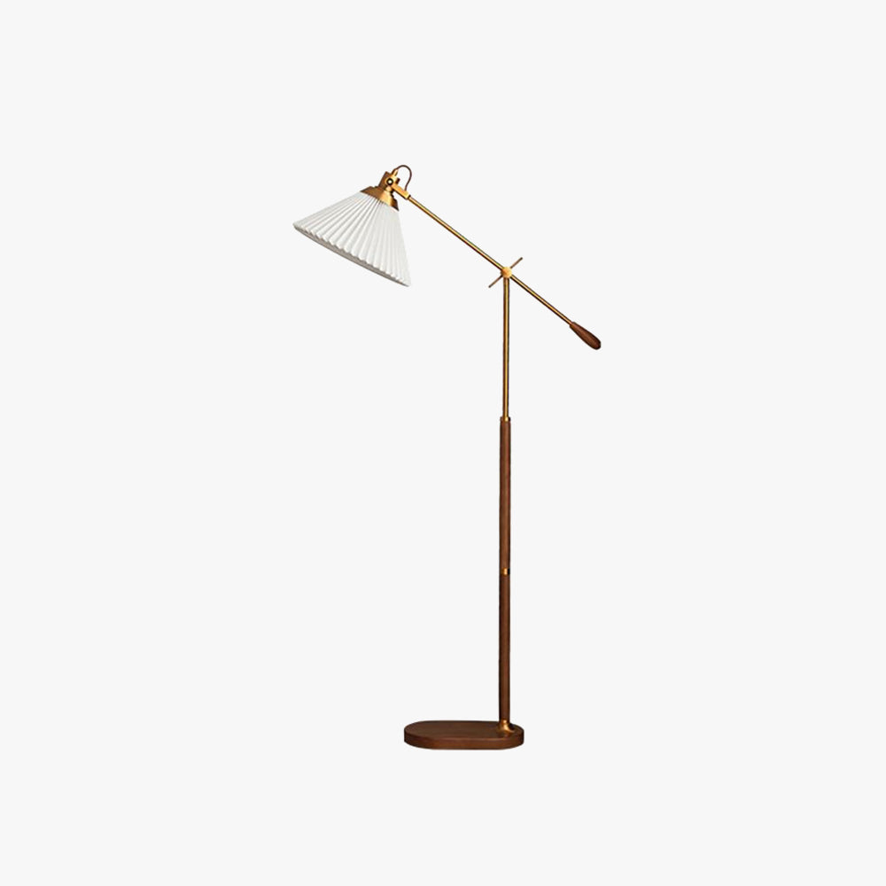 Ozawa Retro Design LED Vloerlamp Geplooid  Metaal/Hout Woonkamer/Slaapkamer