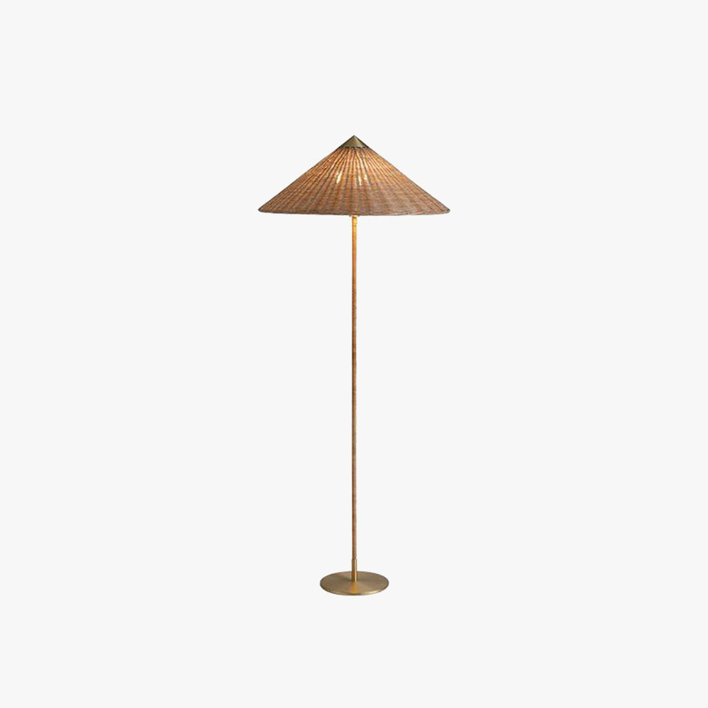 Muto Moderne Design LED Metalen Rotan Vloerlamp Metaal/Stof Slaapkamer