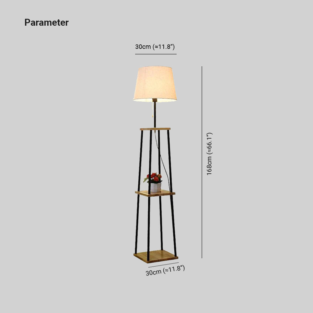 Eryn Moderne Design Kegel Vloerlamp Metalen Stoffen Zwart Slaapkamer/Kinderkamer/Woonkamer