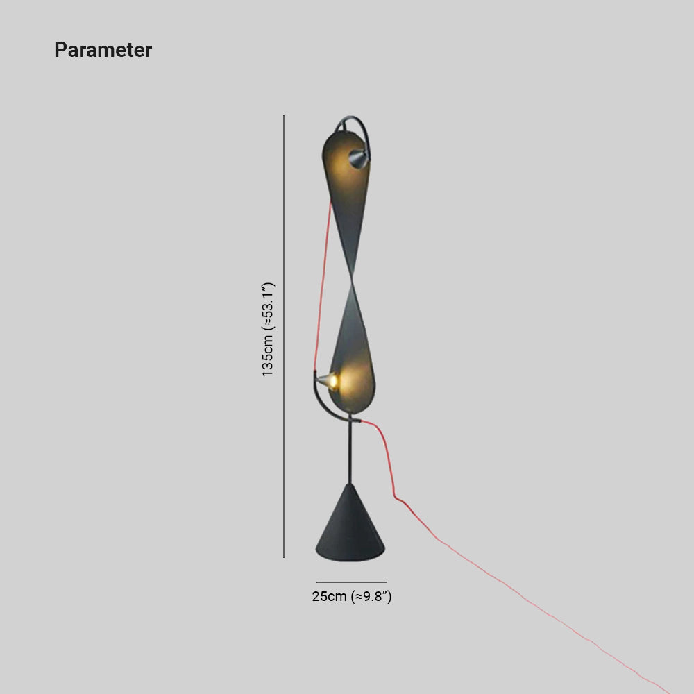 Salgado Moderne Design Minimalistische Geometrische Vloerlamp Metalen Zwart Eetkamer Woonkamer