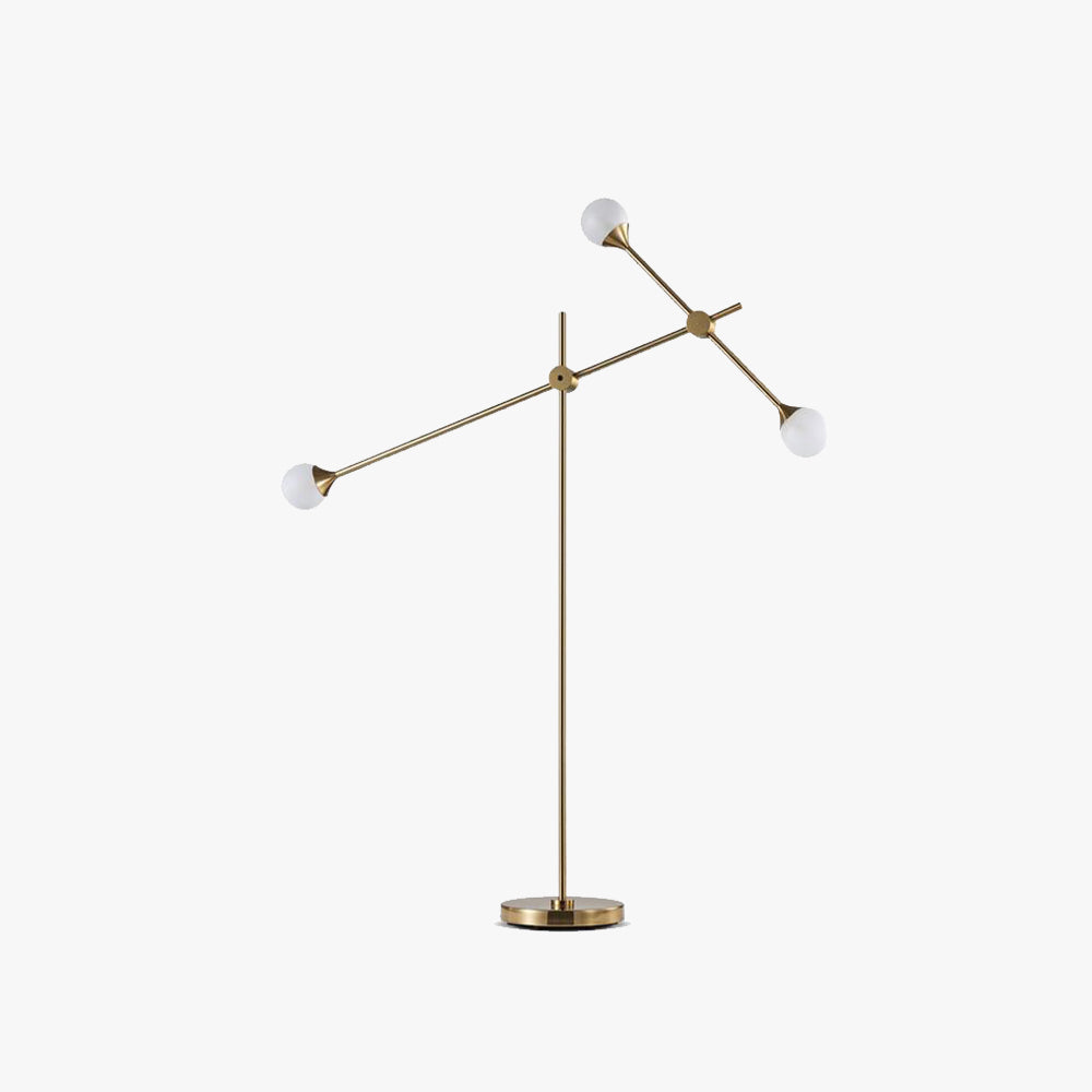 Valentina Design LED Vloerlamp Metaal/Glas Goud Slaap/Woon/Eetkamer