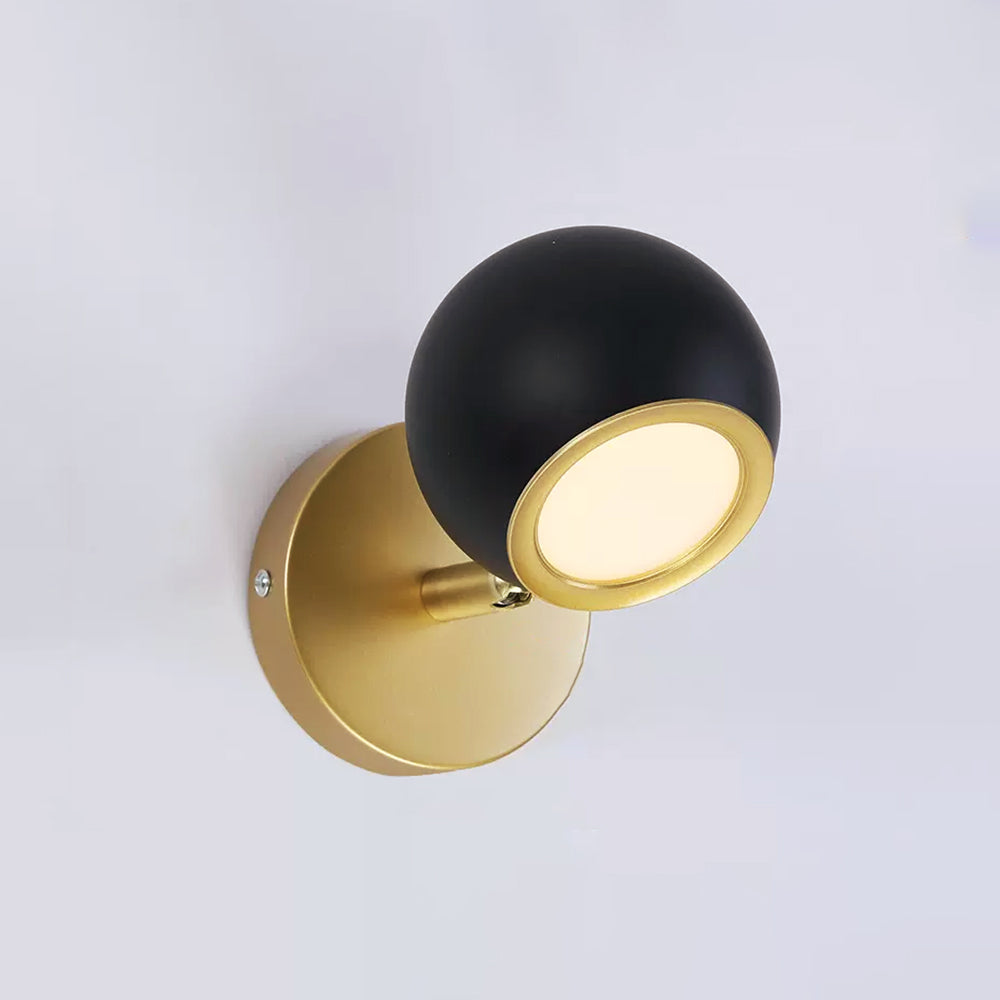 Leigh Moderne Bol LED Wandlamp Metaal/Acryl Zwart/Wit/Goud Slaap/Woon/Badkamer
