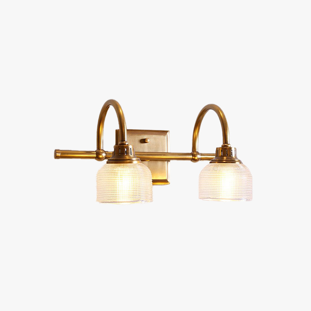 Lottie Prismatische Glazen Wandlamp Antiek Messing Metaal/Glas Slaapkamer/Eetkamer/Woonkamer