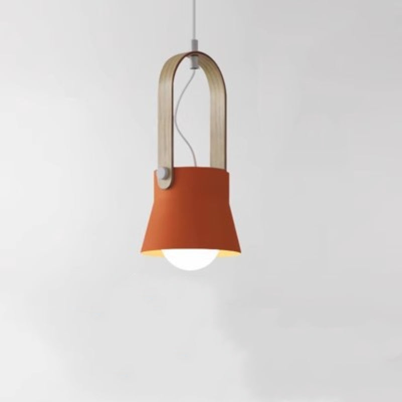 Morandi Vintage Hanglampen Zwart/oranje Metaal/Hout Slaapkamer