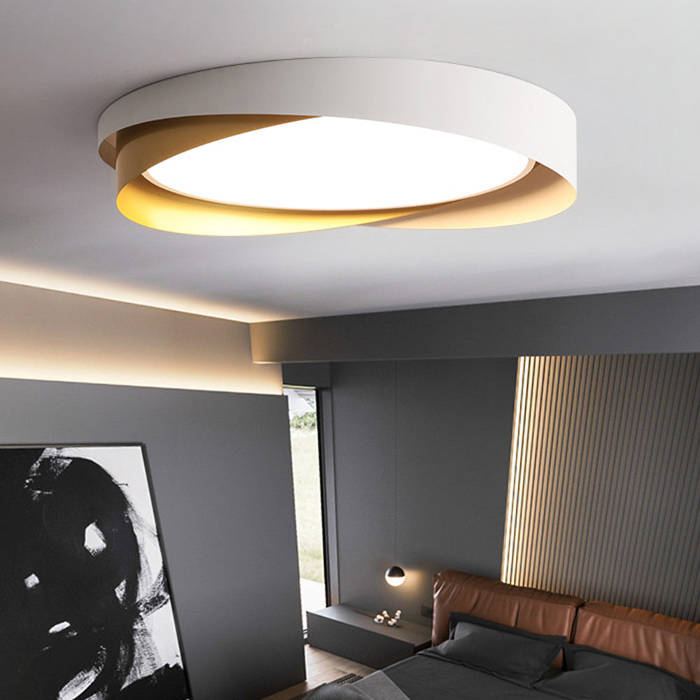 Quinn Moderne Design LED Geometrische Plafondlamp Metaal/Acryl Wit/Goud Woonkamer