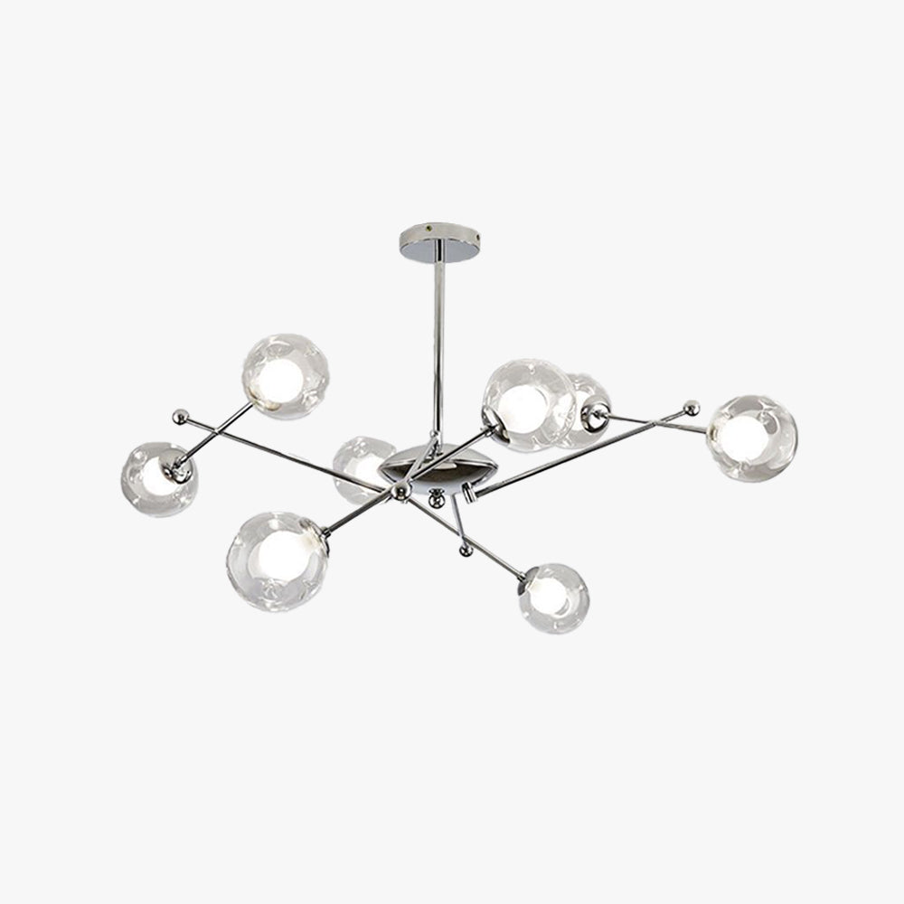 Valentina Moderne LED Kroonluchters Chroom Glas Woonkamer