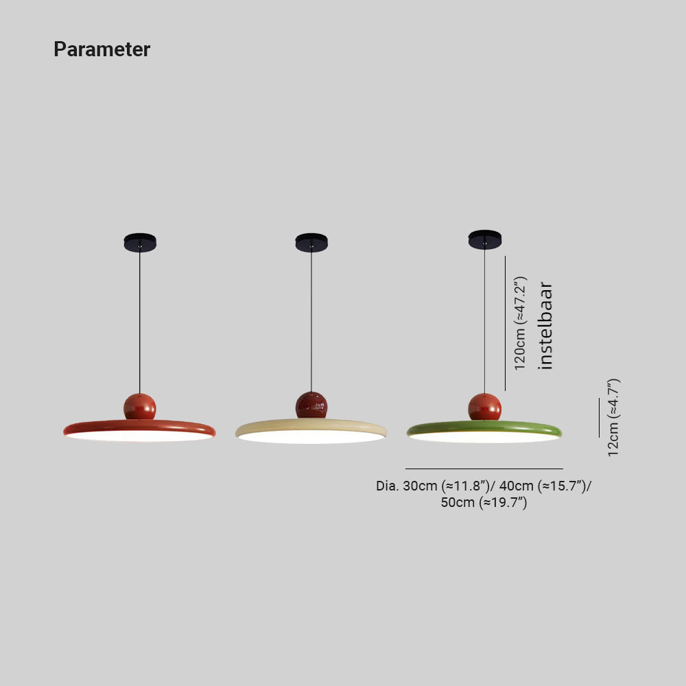Morandi Scandinavische Vliegende Schotel Metalen Hanglampen Rood/Crème/Groen