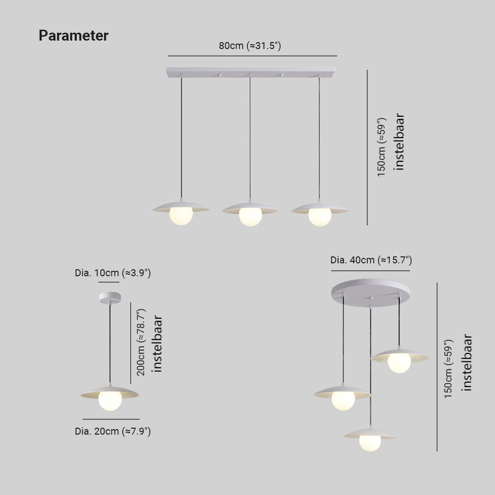 Morandi Moderne LED Hanglampen Metaal Zwart Eetkamer