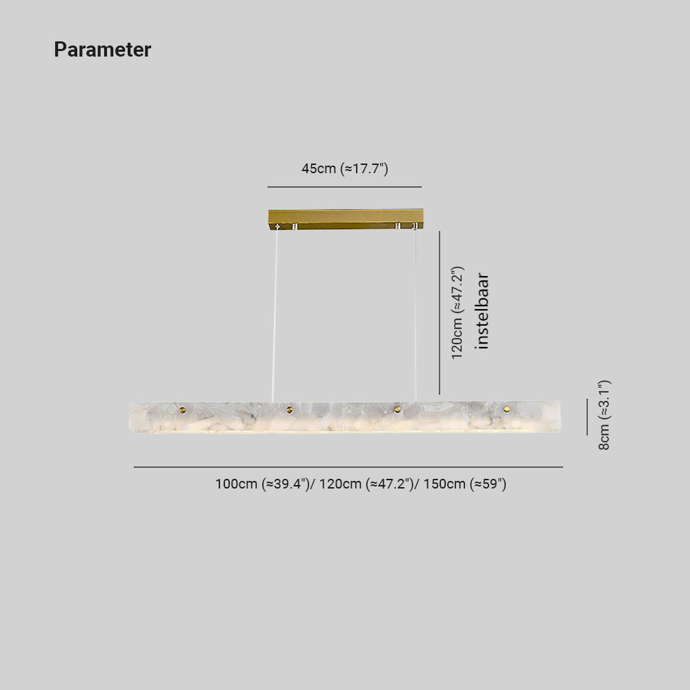 Edge Moderne LED Hanglampen Wit Metaal/Marmer Eetkamer/Bar