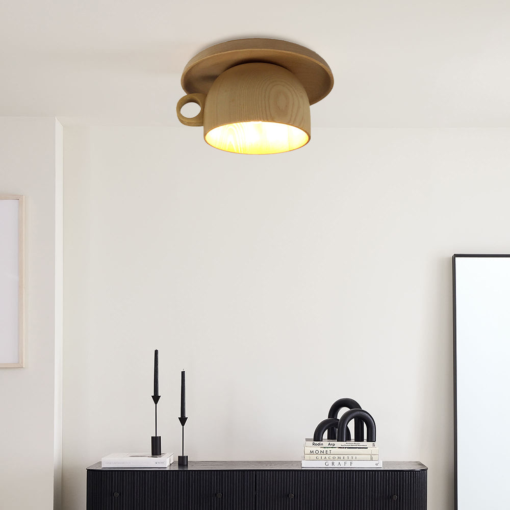 Cairns Modern Hout Kop Plafondlamp Slaapkamer