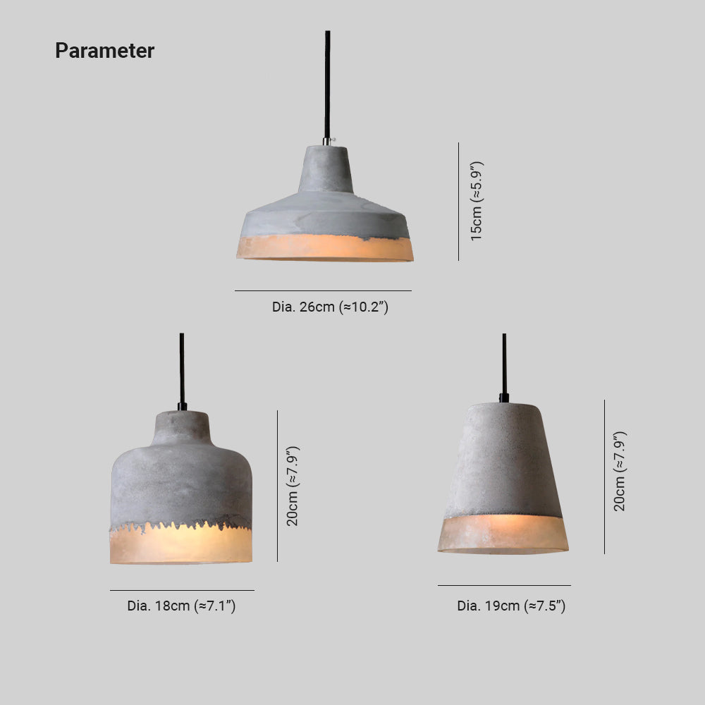 Byers Industrieel LED Hanglampen Cement/Hars Bar Eetkamer