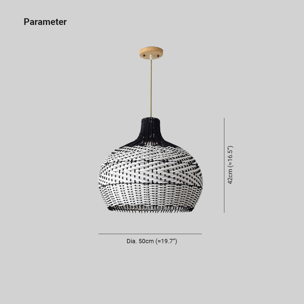 Ritta Moderne LED Hanglampen Zwart/Wit Rotan Eetkamer/Woonkamer