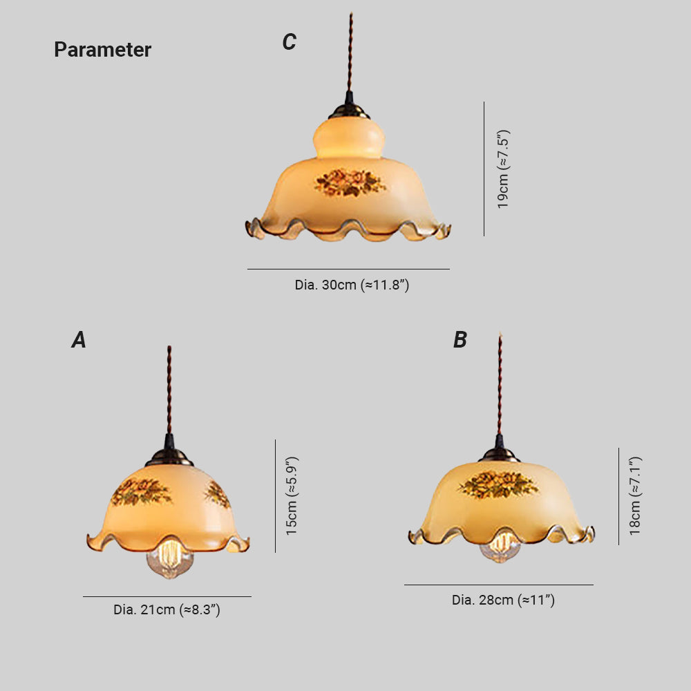 Hailie Moderne Bloem Metalen/Glazen Hanglampen Studie/Woonkamer