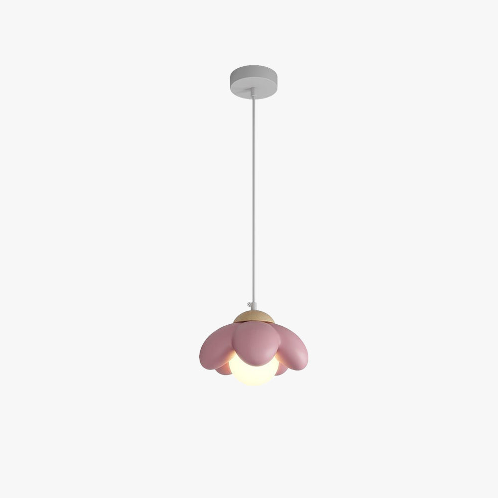 Hailie Moderne Minimalist LED Hanglampen in Roze Bloemstijl Slaapkamer