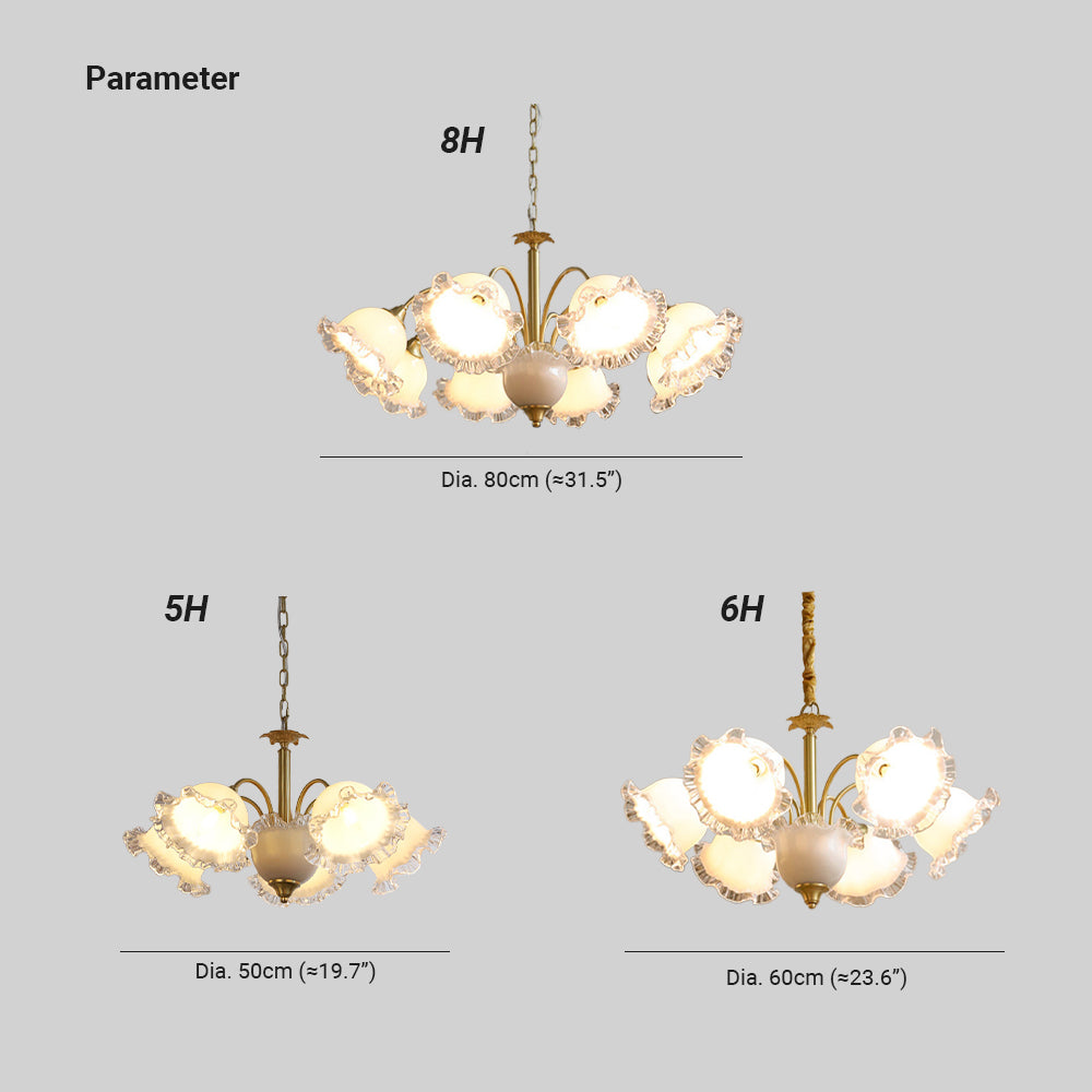 Lily Retro LED Metaal/Glas Kroonluchters Woonkamer/ Slaapkamer